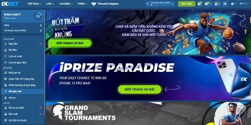Đa dạng ưu đ&atilde;i khủng d&agrave;nh cho hội vi&ecirc;n tham gia 1xbet