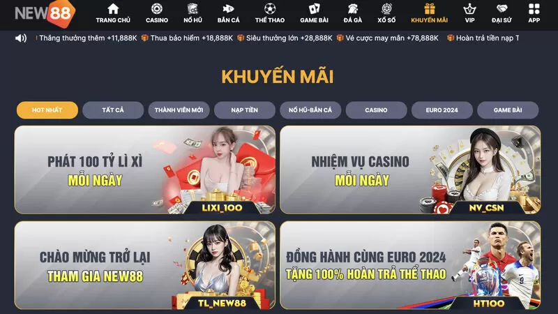 Những ưu đ&atilde;i độc quyền chỉ d&agrave;nh cho hội vi&ecirc;n của New88